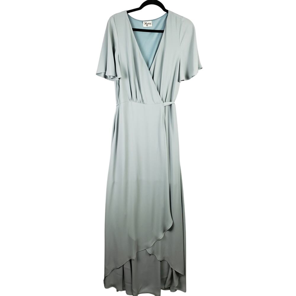 Show Me Your Mumu Size XL Sophia Flutter‎ Wrap Dress Sage Green Special Occasion